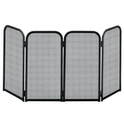 Parascintille acciaio nero 4 ante camino h.48x105 cm.  Made in Italy