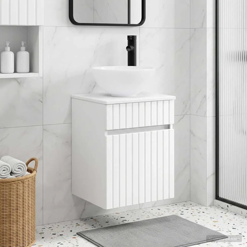Mobile lavabo da parete Bianco 39 x 35 x 63 cm 890542