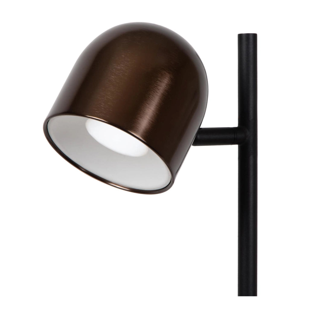 Lampada da terra SKANSKA LED IP44 caffè nero Lucide