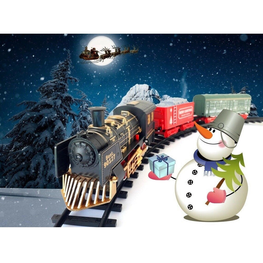 Trade Shop - Trenino Elettrico Con Luci E Suoni Sotto Albero Di Natale Diametro ø 78cm 90127 -