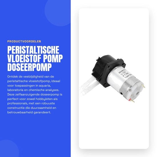Pompa peristaltica 12 V - Doseerpomp autosuccitante - Facile manutenzione - Adatta per laboratorio e biochimica