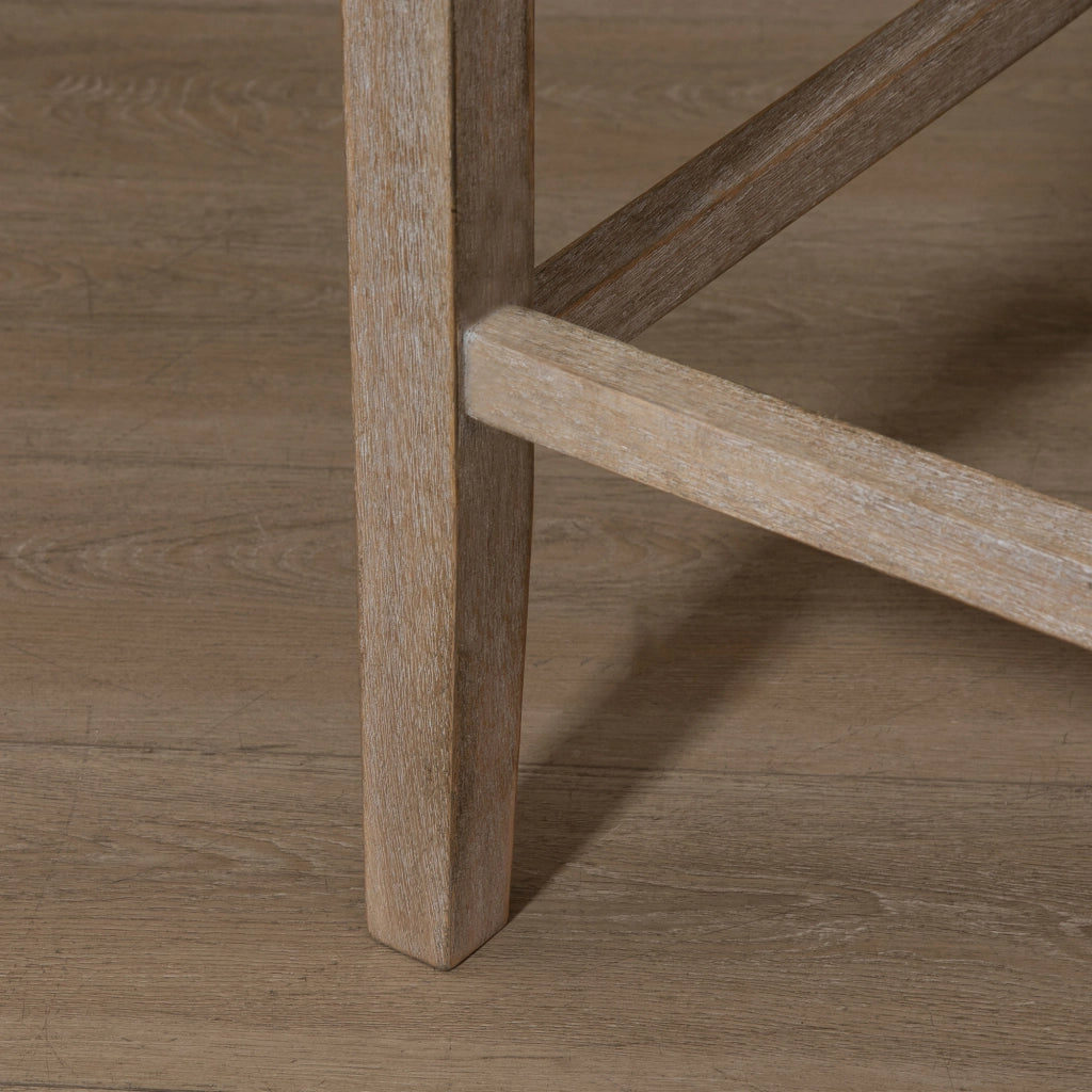 Sgabello da bar imbottito con schienale, lavorazione capitonné, beige, 47 x 50 x 101 cm