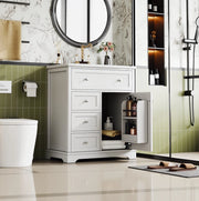 Mobile bagno da terra con lavabo 76x46x87 cm bianco