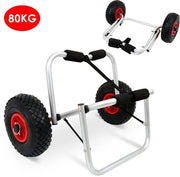 Carrello per Kajak in Alluminio Opzionabile – Trasporto per SUP, Kano, Kajak e Surfboard – Leggero e Robusto – 80 kg