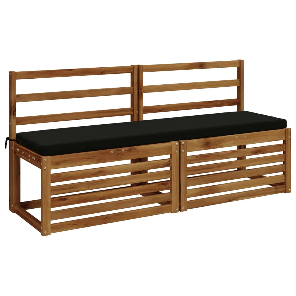 Cuscini per Panchina a 2 Pezzi SOEST 2 pz 100% Poliestere Nero 949053