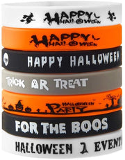 Bracciale da Halloween per Adulti - 36 Unità - Silicone/Rubber - 7 Disegni Halloween - Vampiro/Zucca/Fantasma - Sostenibile - Adatto per Adulti - Bracciale da Festa