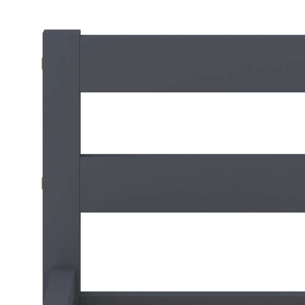 Giroletto senza Materasso Grigio 180x200 cm Legno Massello Pino 283201