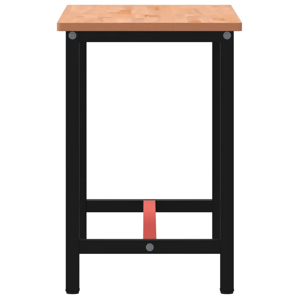 Banco da Lavoro 115x55x81,5 cm Legno Massello Faggio e Metallo 3188904