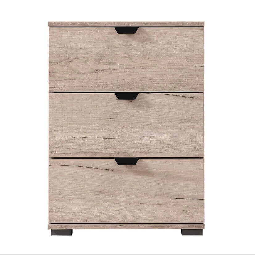 comodino moderno 3 cassetti cm 45x40x63 h - PLUS