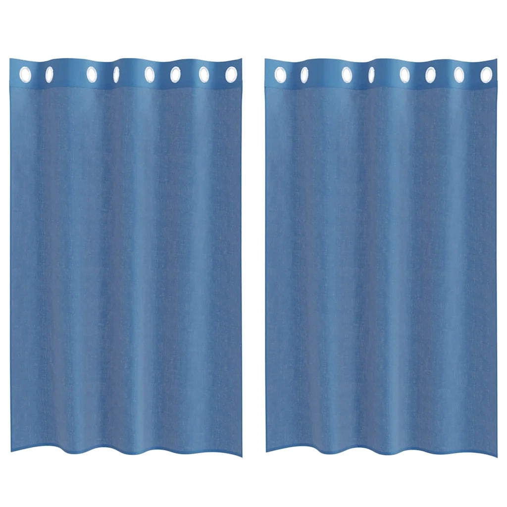 Tende in Voile con Occhielli 2 pz Blu Reale 4102114