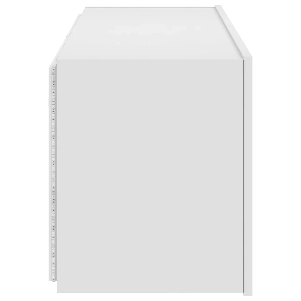 Mobile TV multimediale scaffale TV credenza mobile TV sala da pranzo soggiorno camera da letto mobile da parete con luci LED 100 x 35 x 41 cm bianco 02_0027853
