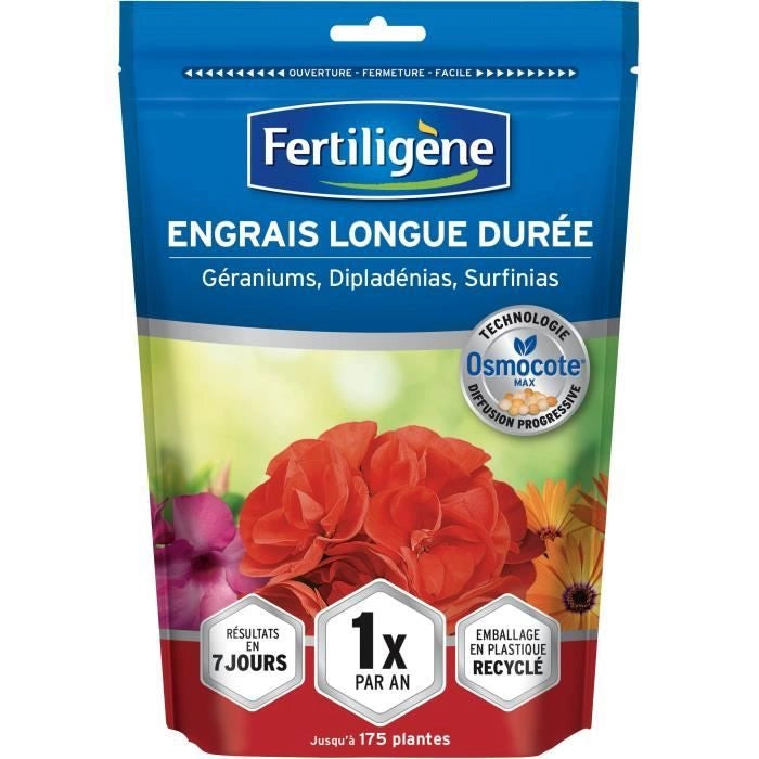 FERTILIGeNE - Concime a lunga tenuta Osmocote max Geraniums, Dipladenias, Surfinias 700g