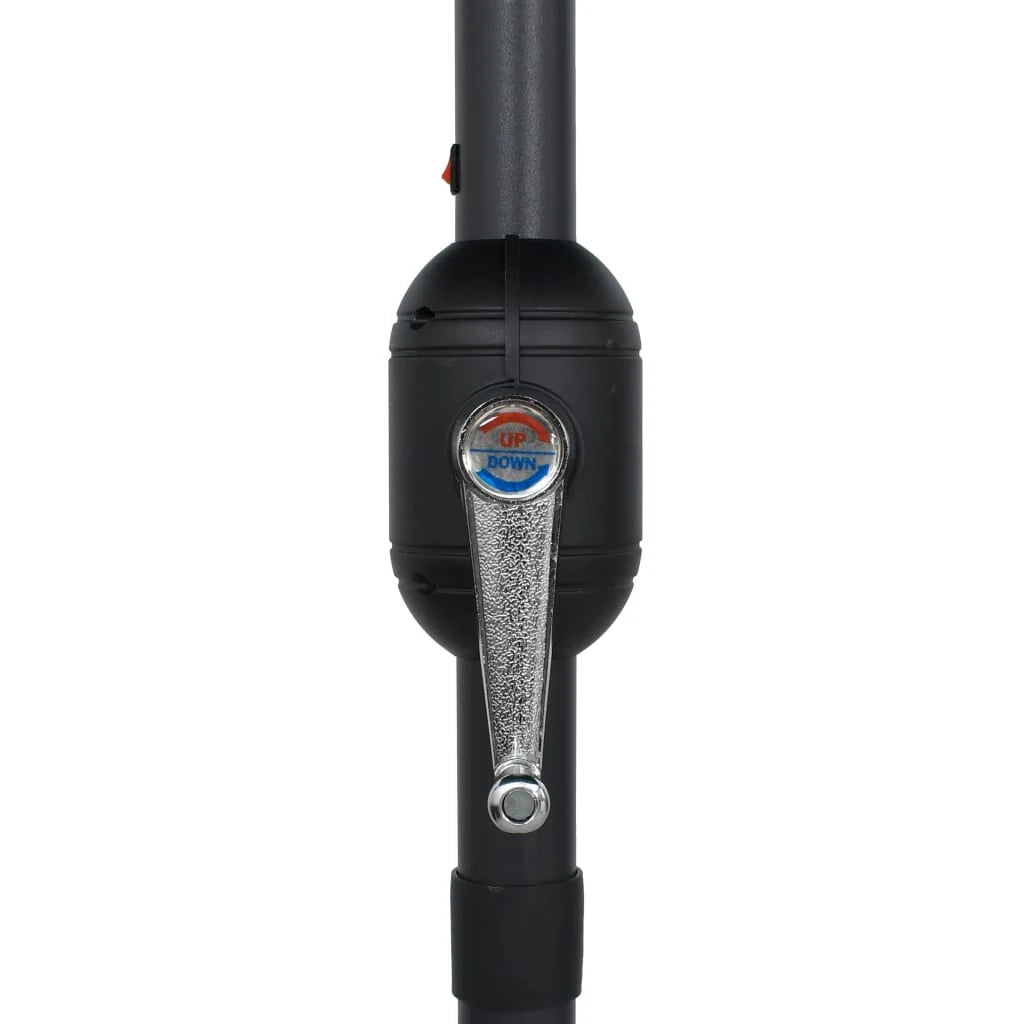 Ombrellone con LED e palo in alluminio 270 cm antracite 02_0008074