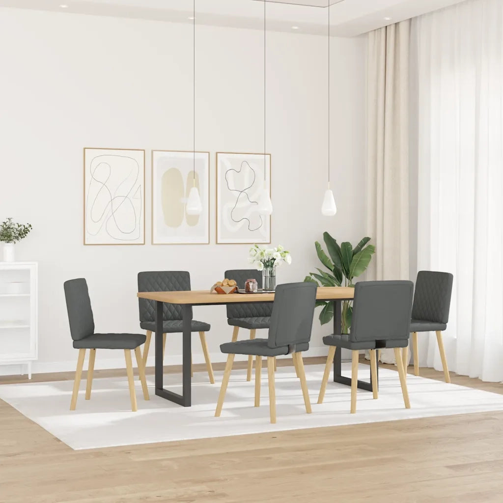 vidaXL Sedie da Pranzo 6 pz Grigio Scuro in Tessuto
