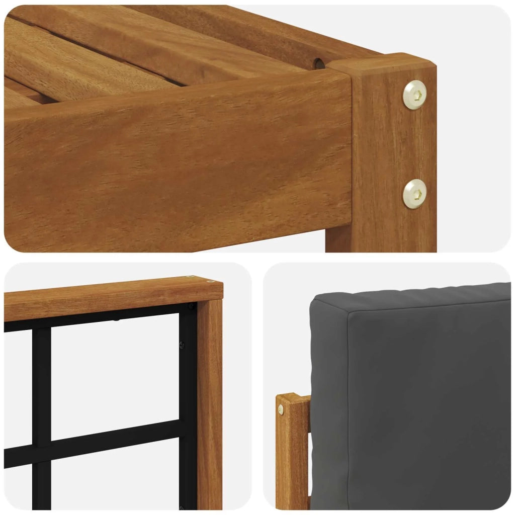 Set di divani da esterno con cuscino 5 pcs Naturale e Antracite 3366265