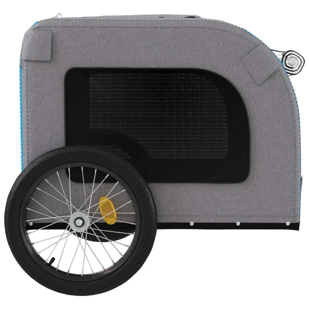 Rimorchio da Bici per Animali Blu e Grigio Oxford e Ferro CFW4426704