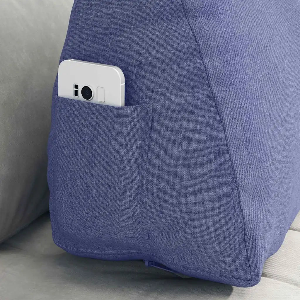 Cuscino per Schiena Blu jeans 60 x 20 x 50 cm Tessuto