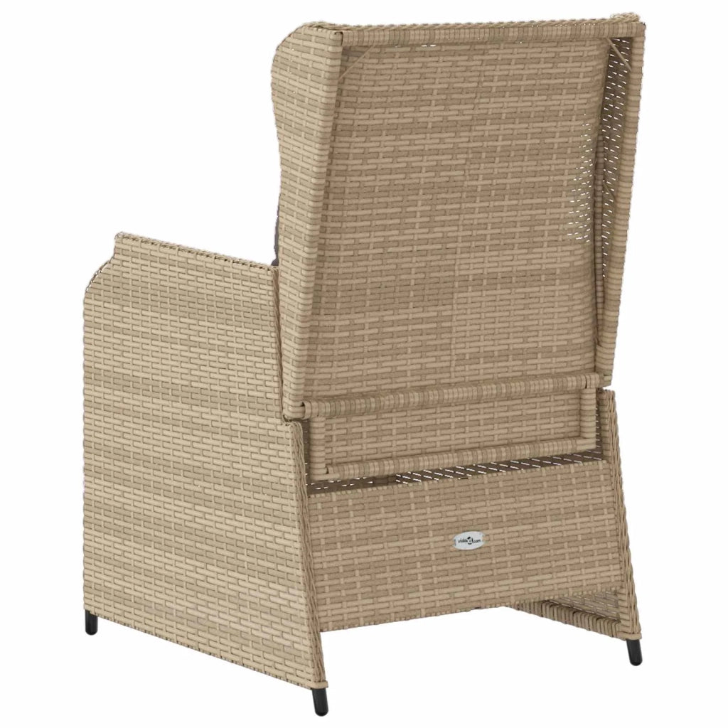 Panchina da giardino 2 pcs Beige polyrattan