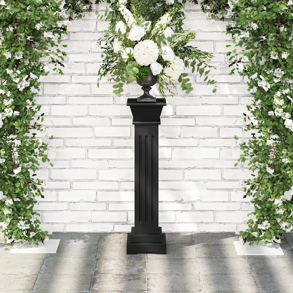 Piedistallo per Piante Quadrato Classico Nero 17x17x66 cm MDF cod mxl 66737