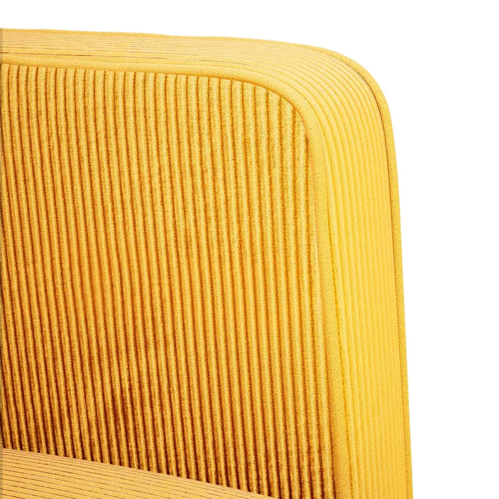 Divano Divanetto Giallo Chiaro 109cm Tessuto di Velluto a Coste 4100528