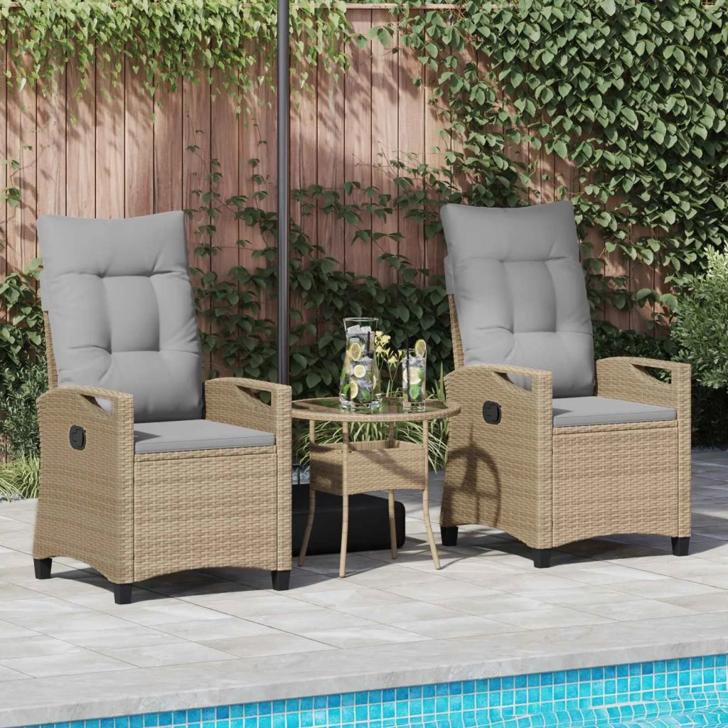 Sedia da Giardino 2 pcs Beige e Grigio Chiaro 56 x 60 x 112 cm