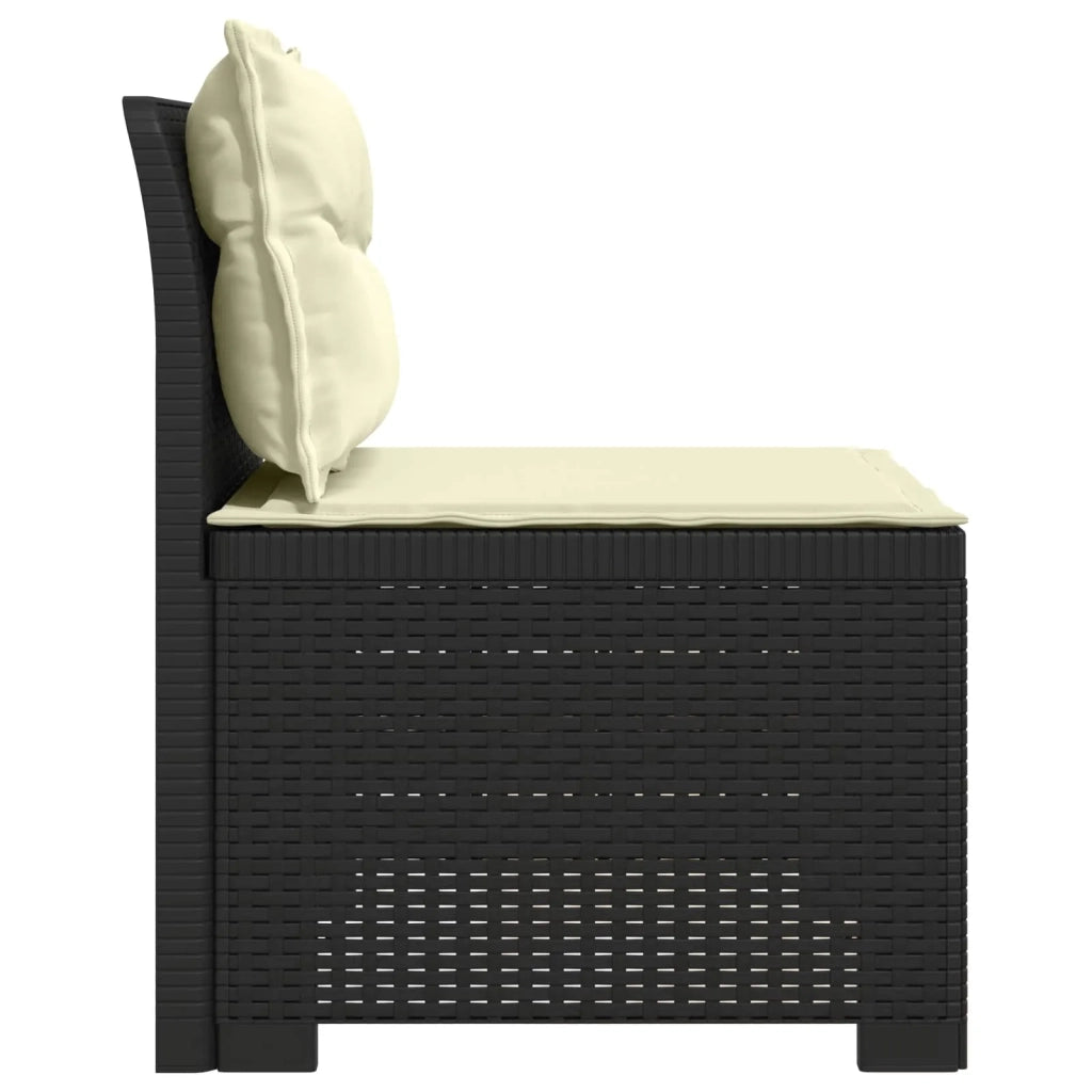 Divano da Giardino a 1 Posto con Cuscini Aspetto Rattan PP 8011796