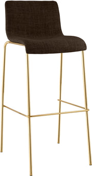 Sgabello da bar Hoover in tessuto 4 piedi oro 2