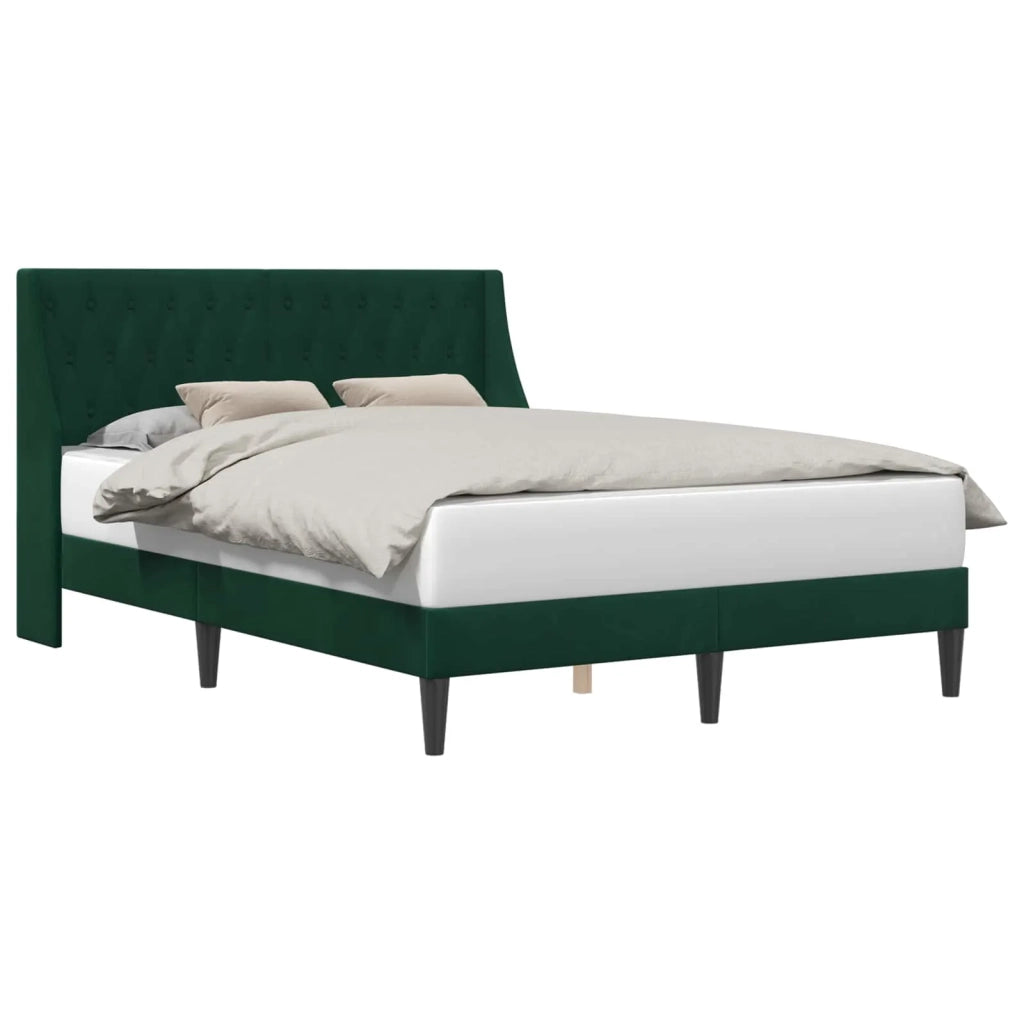 Struttura del letto Verde Scuro 120 x 190 cm Velluto