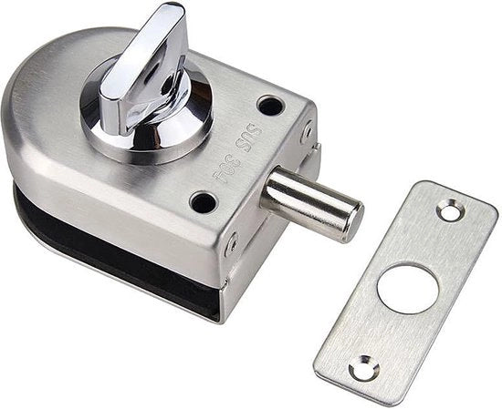 Blocco di Sicurezza per Porte in Vetro - Chiusura Anti-Intrusione per Bagno e Ufficio