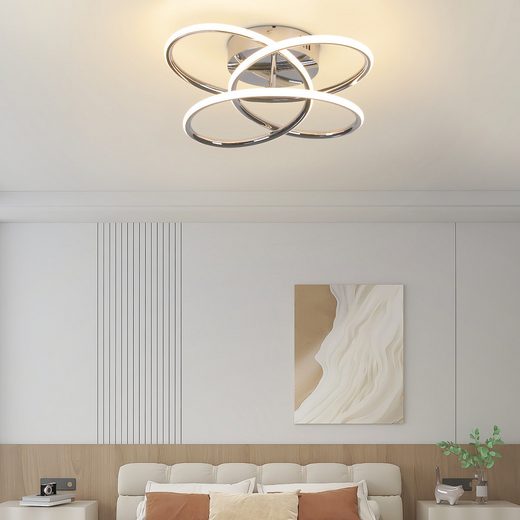 ZMH Lampada da soffitto LED metallo farfalla 36cm dimmerabile per soggiorno