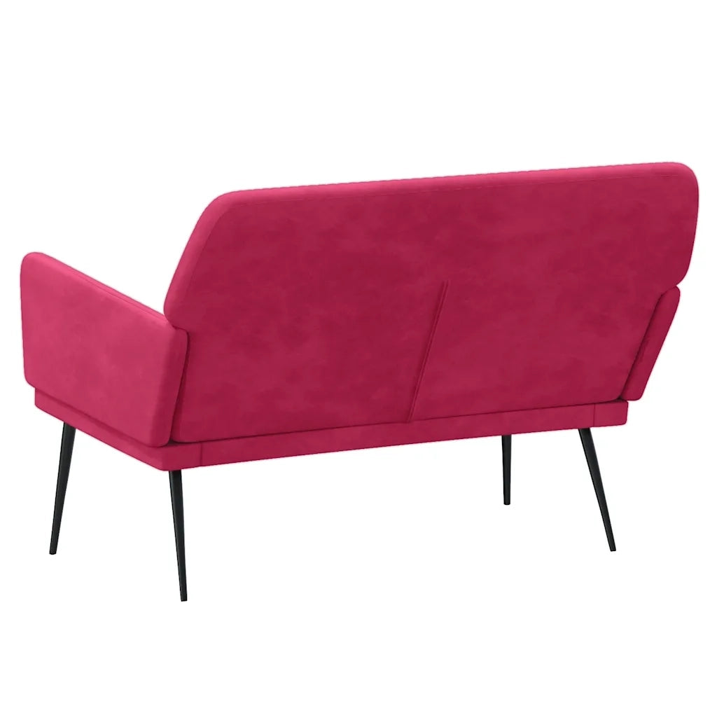Panca Rosso Vino 108x79x79 cm in Velluto CFW9655814