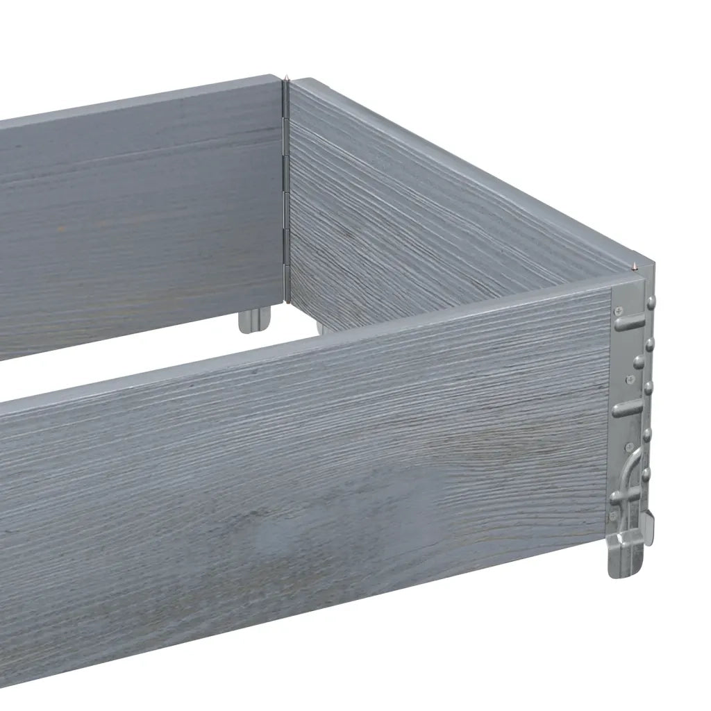 Paretale per Pallet Grigio 100x50 cm in Legno Massello di Pino 4010280