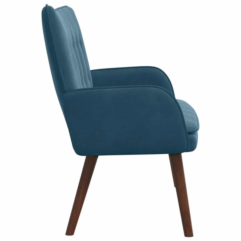 Sofa a Due Posti Blu 115 x 61 x 87 cm Velluto