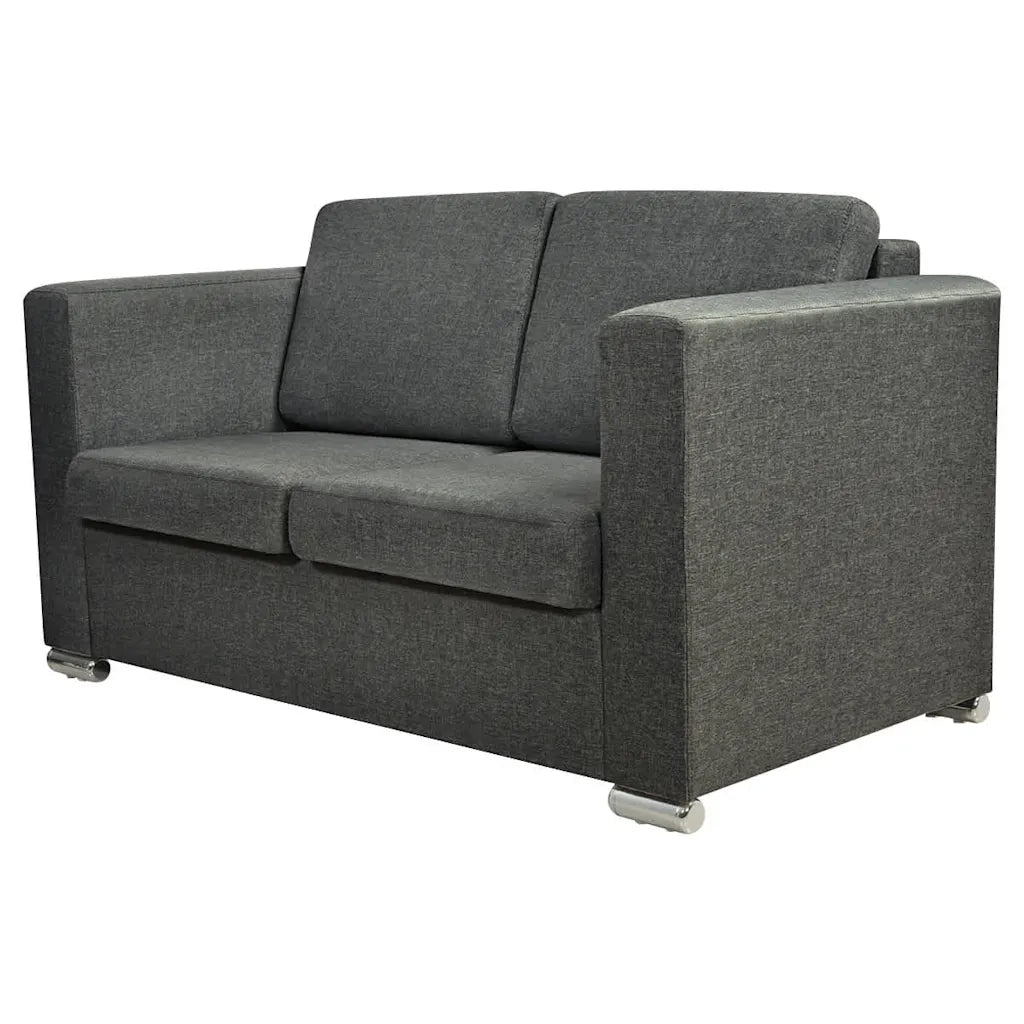 Divano a 2 Posti-Sofa 2 Posti in Tessuto Grigio Scuro 613869