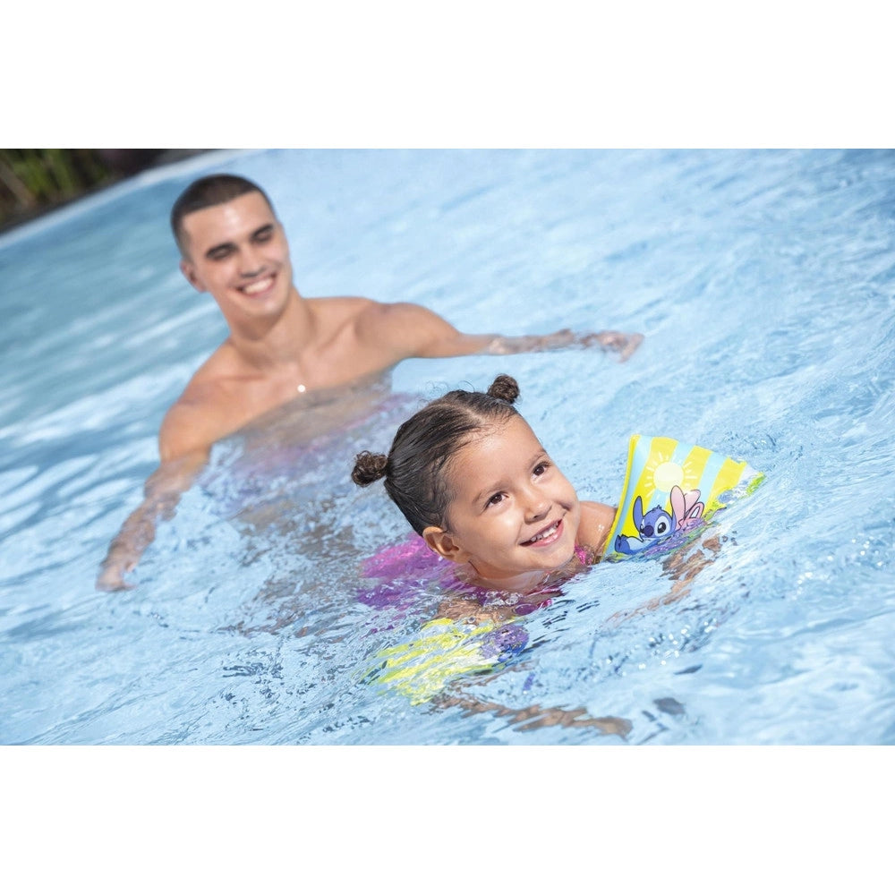 Trade Shop - Braccioli Gonfiabili Da Nuoto Stampa Tropicale Con Stitch Per Bambini 3-6 Anni 9104s -