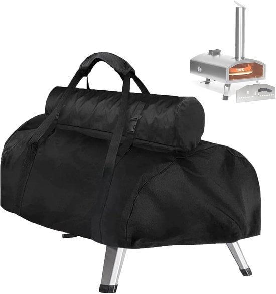 Copri Rilime per griglia, tasca per pizza forno Ooni Karu 12 con tasca di aspirazione rimovibile, copertura portatile di tovagliato 500D per forno a legna per pizza (500D, 95 x 42 x 22 cm)