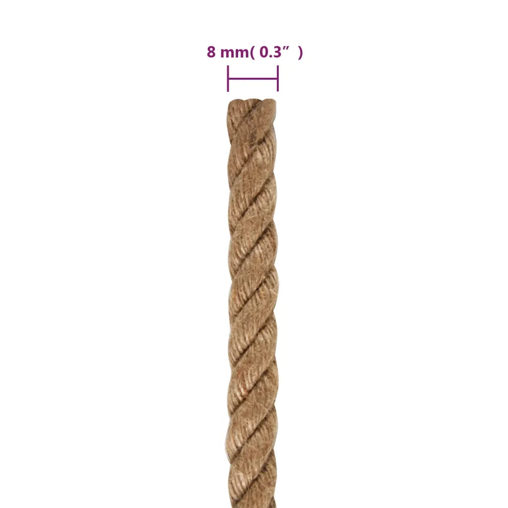 Corda in Juta Lunga 100 m Spessa 8 mm
