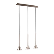 Lampadario Italux Anela moderno nichel 3xGU10 H120cm