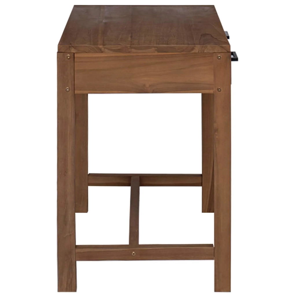 Scrivania con Cassetti Naturale Legno di teak solido 42026903