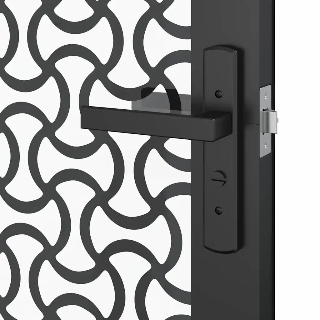 Porta in vetro Traforo Nero 102,5 x 3,5 x 201,5 cm Alluminio 42012452
