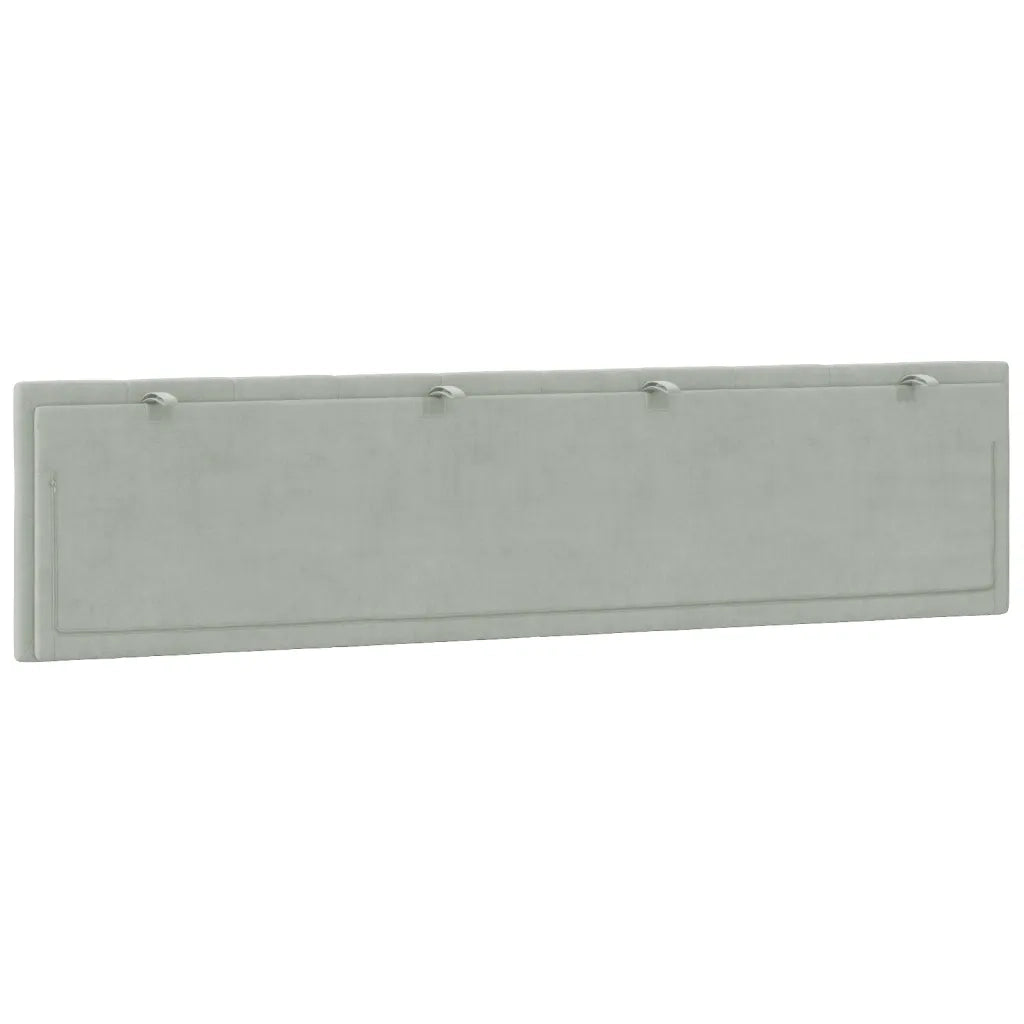 Cuscino Testiera Hanko Grigio Chiaro 200 cm in Velluto 374689