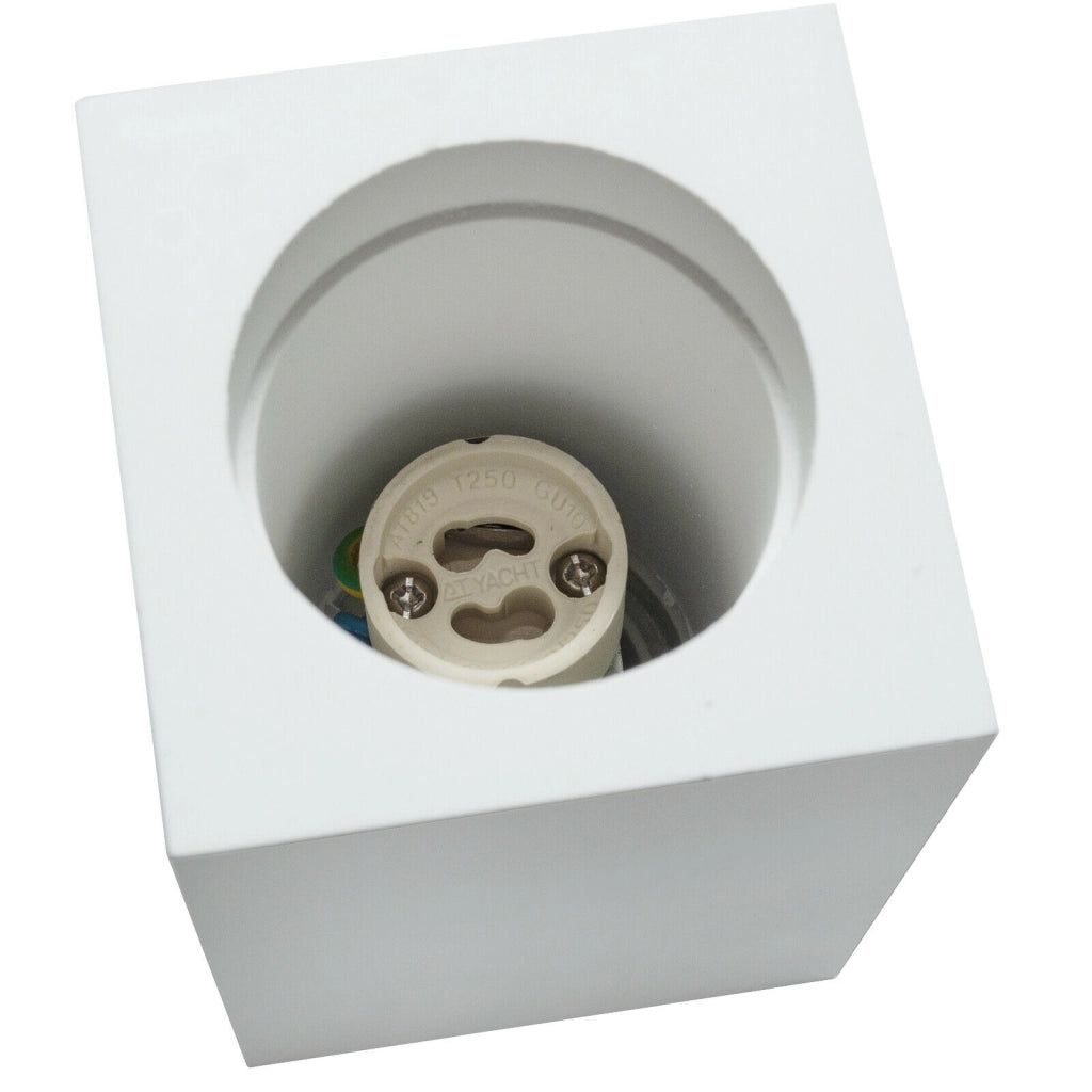 Porta faretto quadrato plafoniera GU10 gesso luce soffitto interni negozio 230V
