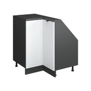 Mobile cucina angolare per sottotetto R-Line Ondulazione bianca/Antracite 75.6 cm con 1 porta Vicco