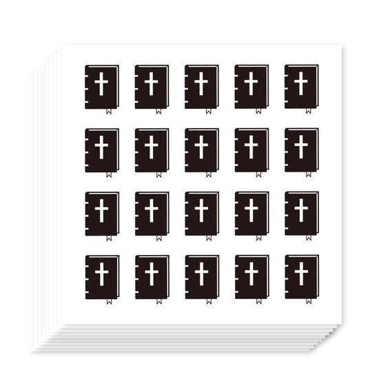 Piastra di pianificazione per sticker 400 pezzi - Sticker autoadesivi - Sticker decorativi - Sticker a croce - Tema decorazione di festa - 90 x 90 mm