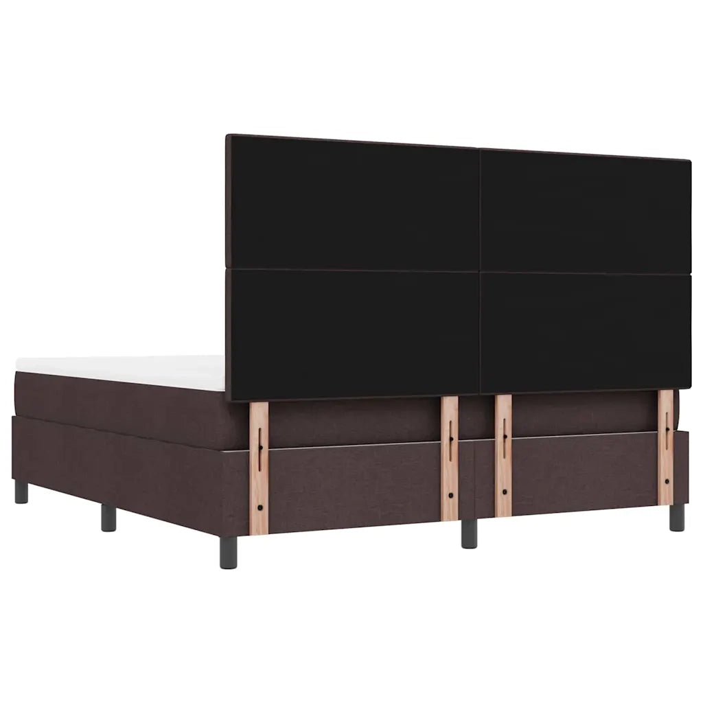 Letto a molle con materasso Marrone Scuro 180 x 200 cm Tessuto 3344089