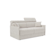 Miryam Divano letto con poggiatesta reclinabili e comfort maxi - design compatto in morbido tessuto smacchiabile T31 189 cm bianco