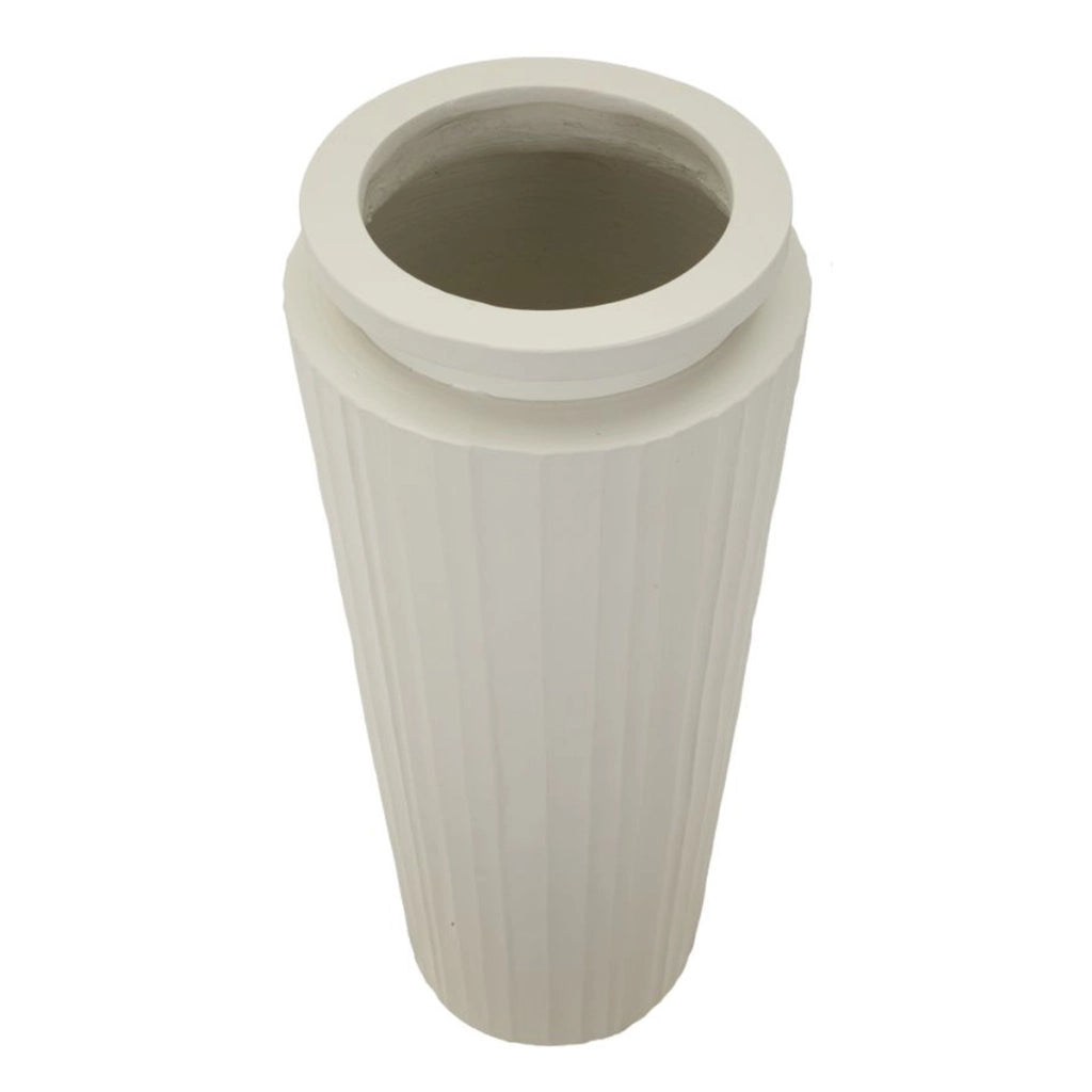 Vaso Decorativo VKH808, Beige, Poliresina, 32x32x80 cm