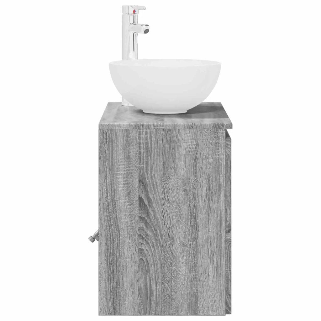 Mobile Lavabo da Parete Sonoma grigio 49,5 x 35 x 63 cm 890388