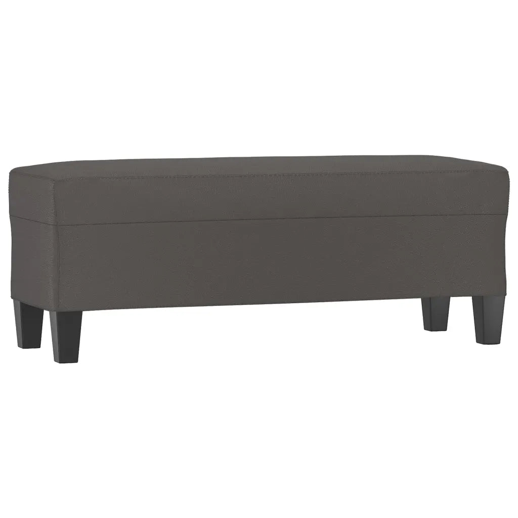 Panca Grigia 100x35x41 cm in Similpelle 349462