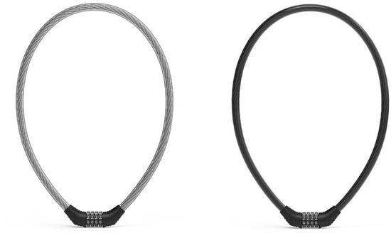 Blocco del lucchetto con cavo a spirale - Lucchetto per bicicletta - Lucchetto a cavo - Progettazione idonea all'acqua - Flessibile e resistente - Montaggio semplice